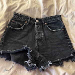 Zara Black Jean Shorts
